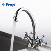 Смеситель для кухни Frap F4218 с керамическими ручками