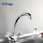 Смеситель для кухни Frap F4218 с керамическими ручками