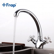 Смеситель для кухни Frap F4218 с керамическими ручками