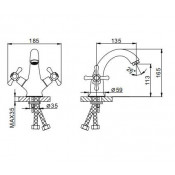 Смеситель для раковины Frap F10732-B Смеситель для раковины Frap F10732-B