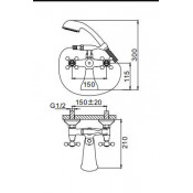 Смеситель для ванны Frap F3019