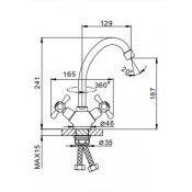 Смеситель для раковины Frap F41732-B Смеситель для раковины Frap F41732-B