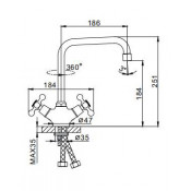Смеситель для кухни Frap F4019