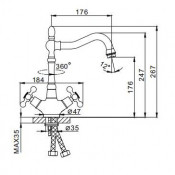 Смеситель для кухни Frap F4019-4