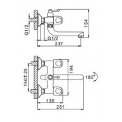 Смеситель для ванны Frap F3286