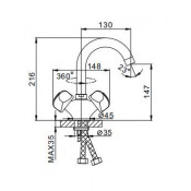 Смеситель для раковины Frap F1326