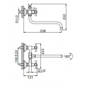 Смеситель для ванны Frap F2211
