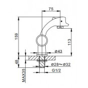 Смеситель моно Frap F4197 Дельфин