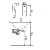 Смеситель для раковины сенсорный Frap F511-1