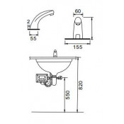 Смеситель для раковины сенсорный Frap F512-1