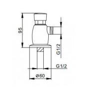 Кран нажимной для писсуара Frap F7201 Кран нажимной для писсуара Frap F7201