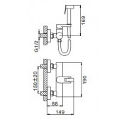Смеситель Frap F7509 с гигиеническим душем Смеситель Frap F7509 с гигиеническим душем