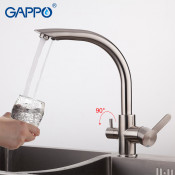 Смеситель для кухни Gappo G4399 с подключением фильтра питьевой воды
