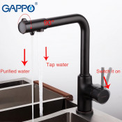 Смеситель для кухни Gappo G4390-10 с подключением фильтра питьевой воды