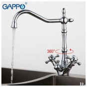Смеситель для кухни Gappo G4398-2 с подключением фильтра питьевой воды