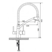 Смеситель для кухни Gappo G4398-1 с подключением фильтра питьевой воды