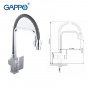Смеситель для кухни Gappo G4398-4 с подключением фильтра питьевой воды