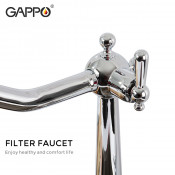 Смеситель для кухни Gappo G4398-14 с подключением фильтра питьевой воды