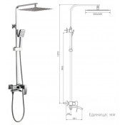 Душевая стойка Gappo G2407-11, хром