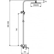 Душевая стойка Gappo G2407-11, хром