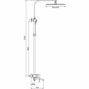 Душевая стойка Gappo G2407-11, хром