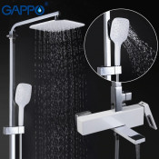 Душевая стойка Gappo G2468 с полкой и крючками Душевая стойка Gappo G2468 с полкой и крючками