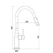 Смеситель для кухни Gappo G4398-41 с выдвижным изливом