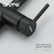 Смеситель для кухни Gappo G4398-36 с подключением фильтра питьевой воды