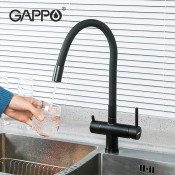Смеситель для кухни Gappo G4398-36 с подключением фильтра питьевой воды