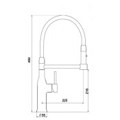Смеситель для кухни Gappo G4398-55 с гибким изливом