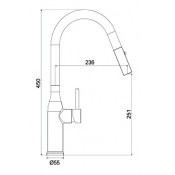 Смеситель для кухни Gappo G4398-45 с выдвижным изливом