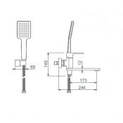 Смеситель для ванны Gappo G3283