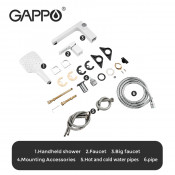 Смеситель на борт ванны Gappo G1117-8 на 3 отверстия
