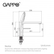 Смеситель на борт ванны Gappo G1117-8 на 3 отверстия