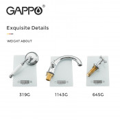 Смеситель на борт ванны Gappo G1189 на 4 отверстия
