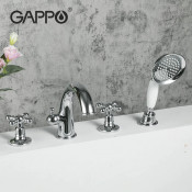 Смеситель на борт ванны Gappo G1189 на 4 отверстия