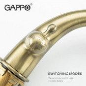 Смеситель на борт ванны Gappo G1189-4 на 4 отверстия