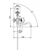 Смеситель для ванны Gappo G3289-4