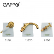 Смеситель на борт ванны Gappo G1189-6 на 4 отверстия