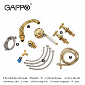 Смеситель на борт ванны Gappo G1189-6 на 4 отверстия