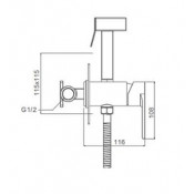 Смеситель Gappo G7299-20 с гигиеническим душем Смеситель Gappo G7299-20 с гигиеническим душем