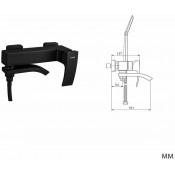 Смеситель для ванны Gappo G3207-6, чёрный