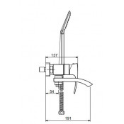 Смеситель для ванны Gappo G3207-6, чёрный