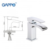 Смеситель для раковины Gappo G1007-1