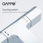 Смеситель для раковины Gappo G1007-40 с термостатом