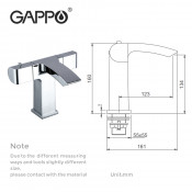 Смеситель для раковины Gappo G1007-40 с термостатом
