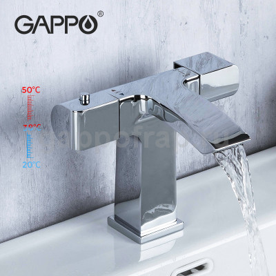Смеситель для раковины Gappo G1007-40 с термостатом
