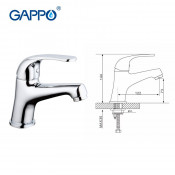 Смеситель для раковины Gappo G1035