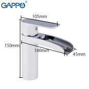 Смеситель для раковины Gappo G1048-8