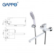 Смеситель для ванны Gappo G2248